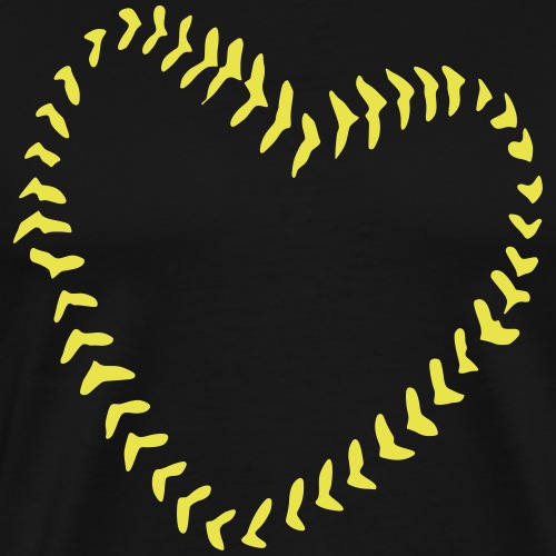 2581172 1029128891 Baseball Heart Of Seams - Men's Premium T-Shirt