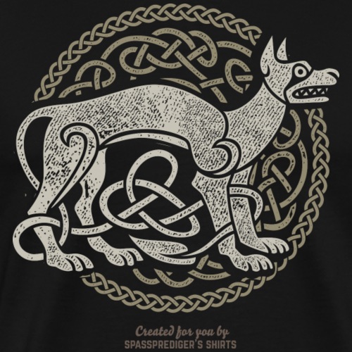 Irland T Shirt Hund und keltisches Ornament - Männer Premium T-Shirt