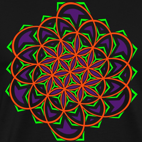 Flower of Life Twisted - Herre premium T-shirt
