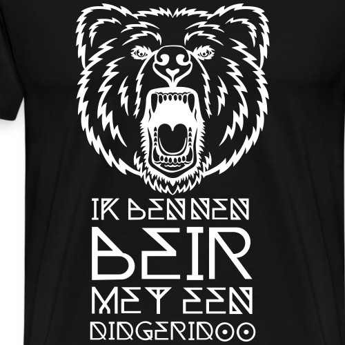 Beir met didgeridoo - Mannen Premium T-shirt