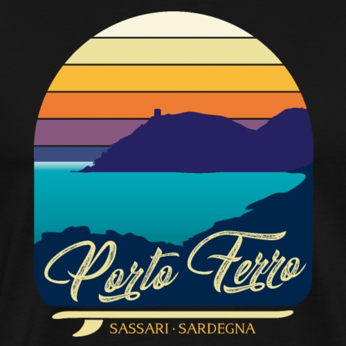 Porto Ferro - Vintage travel sunset - Maglietta Premium da uomo