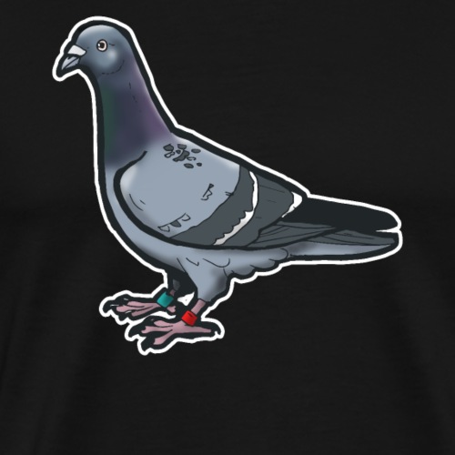 Komiks Funny Dove Bird Prezent Pomysł Gołąb - Koszulka męska Premium