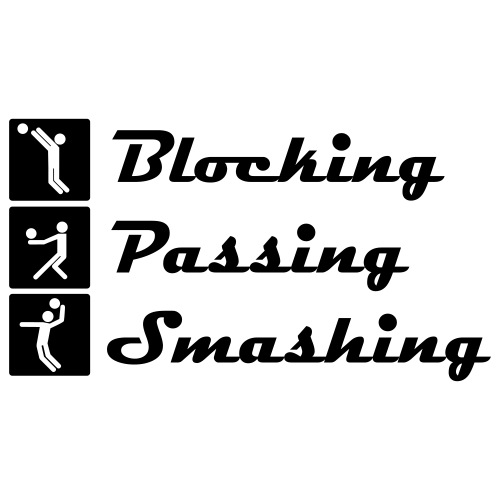 Volleyball - Blocking, Passing and Smashing - Männer Premium T-Shirt