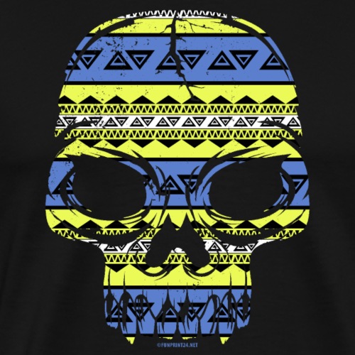 COLORFUL PATTERN SKULL textiles, gifts, products - Miesten premium t-paita
