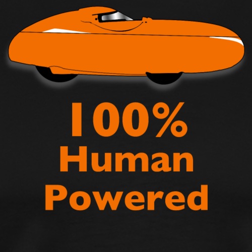 100% human powered - Miesten premium t-paita
