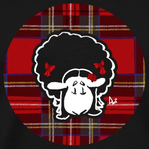 Goth Sheep Girl with tartan - Maglietta Premium da uomo