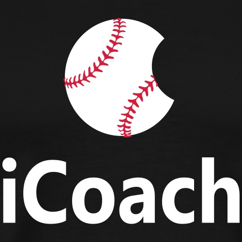 Logo baseballu „iCoach” - Koszulka męska Premium