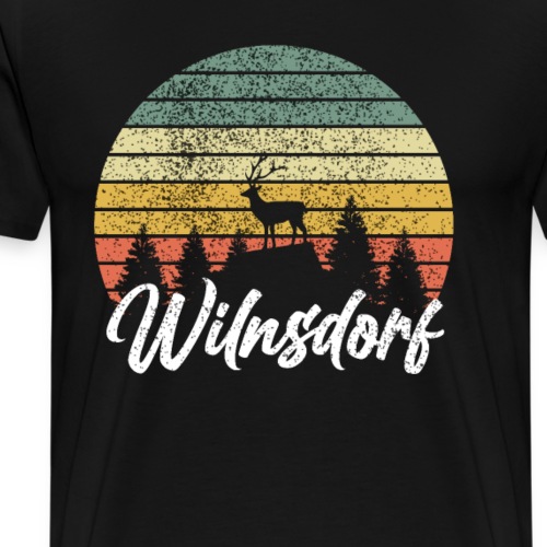 Wilnsdorf Retro Hirsch Wald - Männer Premium T-Shirt