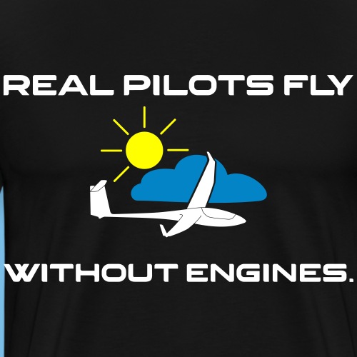 Pilot Segelflieger Ohne Motor lustig gleiten - Männer Premium T-Shirt
