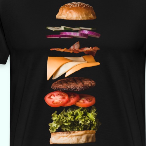 burger anatomie - Koszulka męska Premium