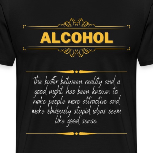 Alcohol (Alkohol) Gold Edition - Männer Premium T-Shirt