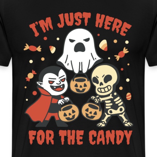 Halloween Candy - I´m Just Here For The Candy - Männer Premium T-Shirt