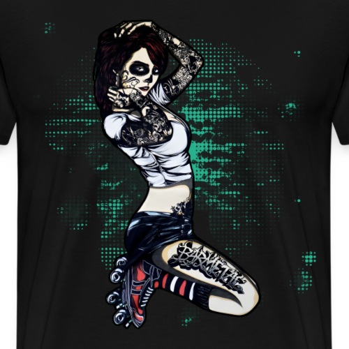 Roller Quad Goth Girl - T-shirt Premium Homme