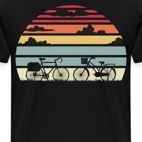 Fahrrad Liebe Retro Vintage Sunset Geschenkidee - Männer Premium T-Shirt