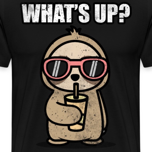 Faultier Sloth What’s up Sonnenbrille Geschenk - Männer Premium T-Shirt