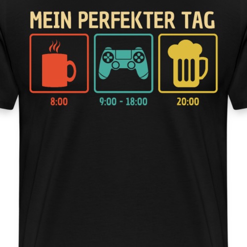 Mein perfekter Tag Zocken Gamer Geschenk - Männer Premium T-Shirt