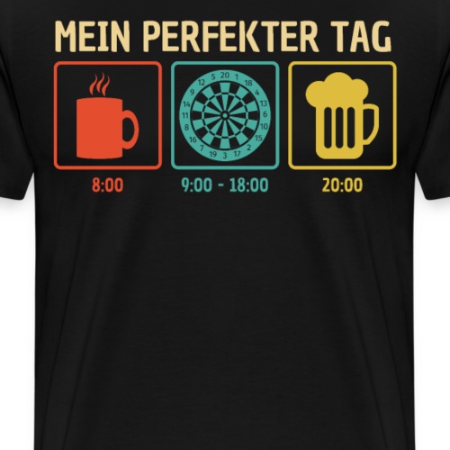 Mein perfekter Tag Dart Darten Geschenk - Männer Premium T-Shirt