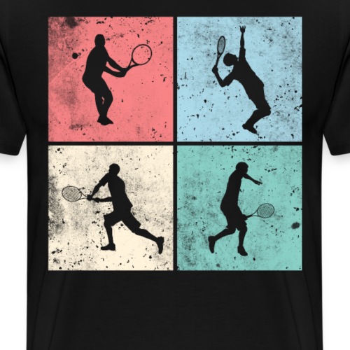 Tennis Tennisspieler Geschenk Retro - Männer Premium T-Shirt