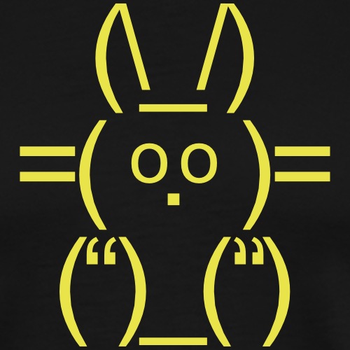 ASCII Hase Kaninchen Emoticon Zwergkaninchen bunny - Männer Premium T-Shirt