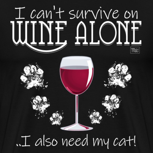 Wine Alone Cat III - Miesten premium t-paita
