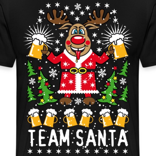 90 Hirsch Rudolph Bier Team Santa on Tour Beer - Männer Premium T-Shirt