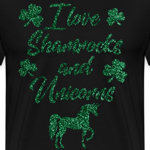 Kleeblatt Einhorn St. Patricks Day - Männer Premium T-Shirt