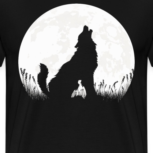 Wolf Mond Schlafshirt Geschenk - Männer Premium T-Shirt