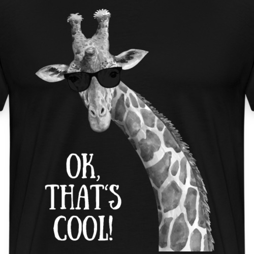 Lustige Giraffe ok that's cool - Männer Premium T-Shirt