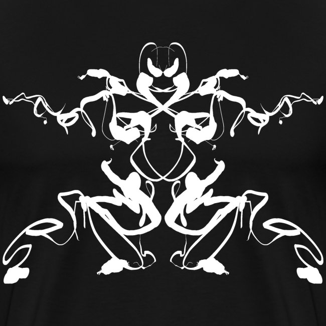 Rorschach test of a Shaolin figure "Tigerstyle"