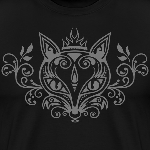 Fuchs mit Ornamenten, Wald, Frühling, Sommer - Männer Premium T-Shirt