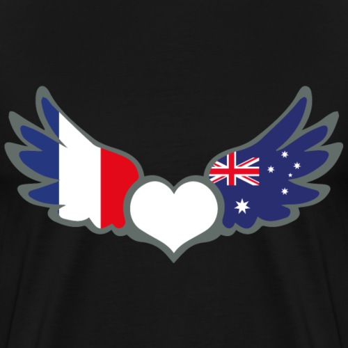 Drapeaux Français et Australien France Australie 2 - T-shirt Premium Homme