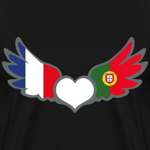 Drapeaux Français et Portugais France Portugal II - T-shirt Premium Homme