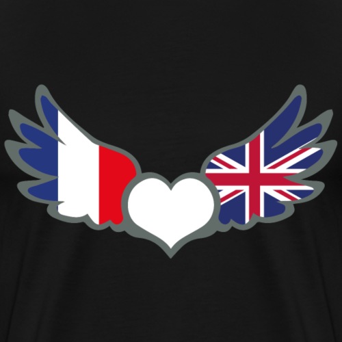 Drapeaux Français et anglais France Royaume Uni II - T-shirt Premium Homme