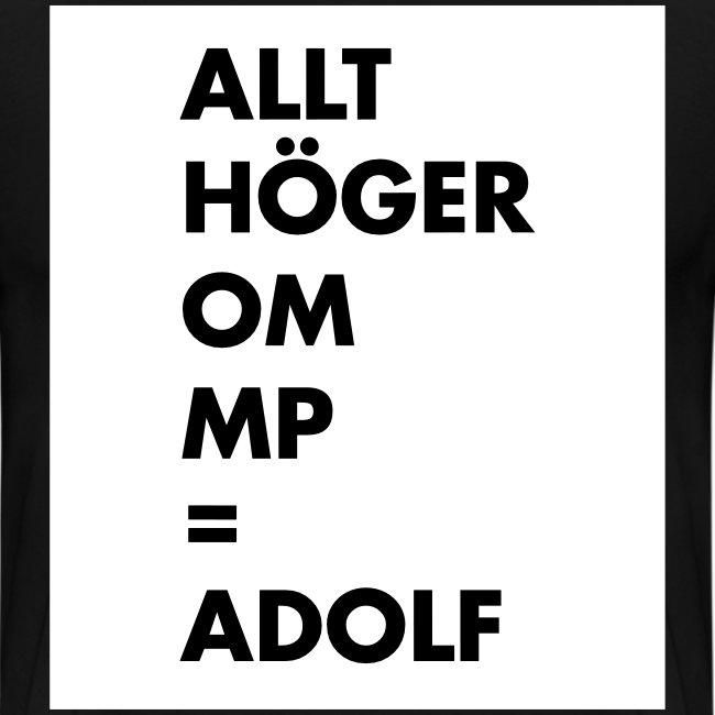 Allt höger om MP = Adolf