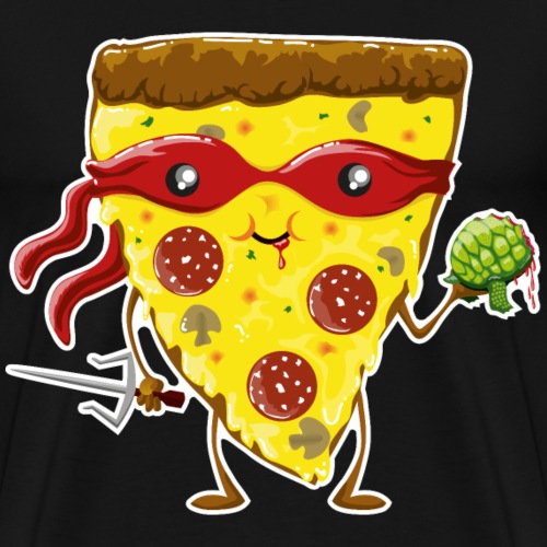 Ninja Pizza isst Schildkröte - Männer Premium T-Shirt