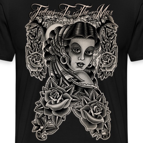 Gipsy Lady Flamenco Girl Chica Tattoos to the Max - Männer Premium T-Shirt