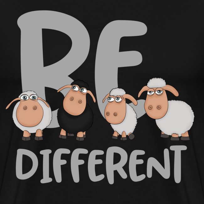Be different Schafe: Einzigartiges schwarzes Schaf
