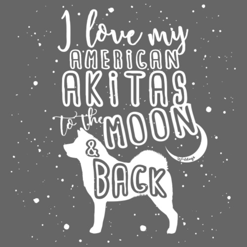 American Akita Moon 2 - Miesten premium t-paita