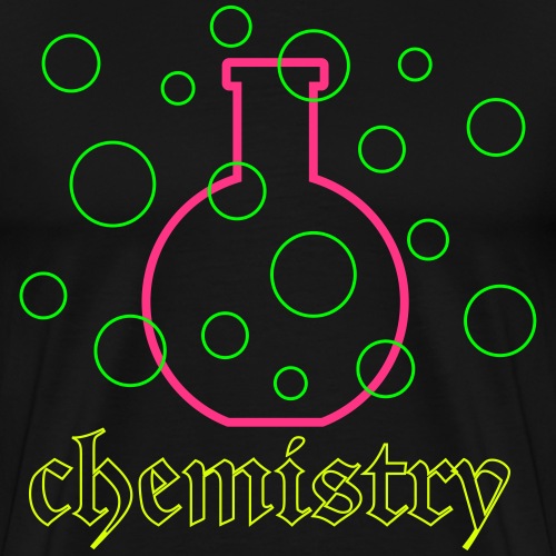 Chemistry, bottle and bubbles - Mannen Premium T-shirt