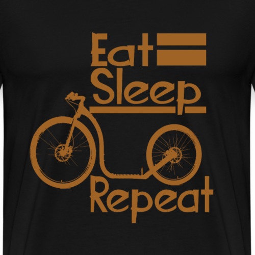 Eat Sleep Footbike repeat in Gold - Männer Premium T-Shirt