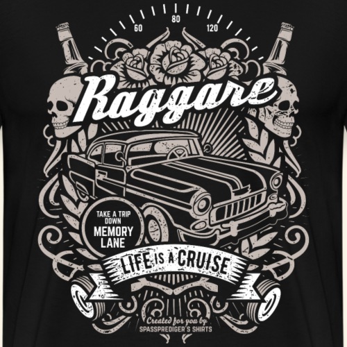 Raggare Tattoo Style Life is a Cruise Tacho Skull - Männer Premium T-Shirt