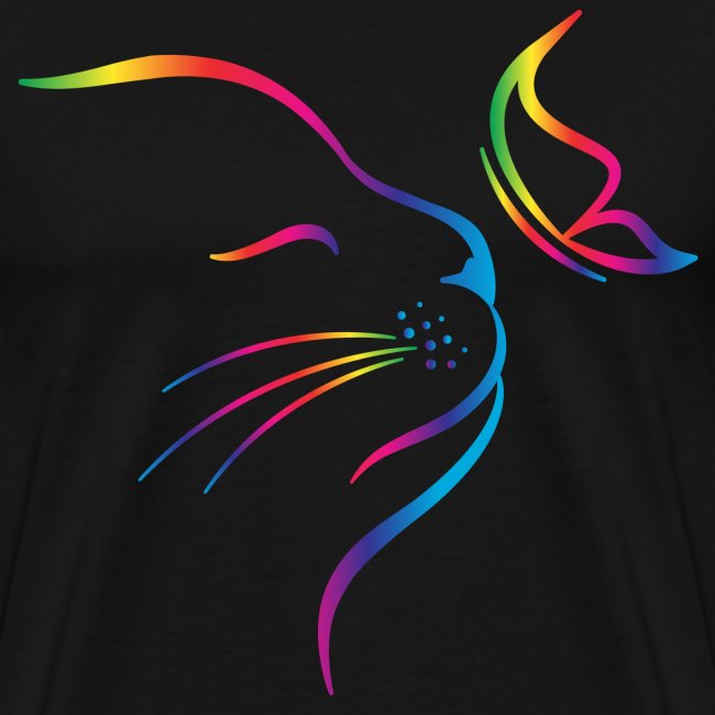 Vorschau: rainbow butterfly cat - Männer Premium T-Shirt