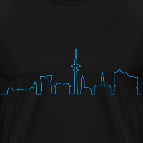 Skyline von HAMBURG, HH Panorama - Männer Premium T-Shirt