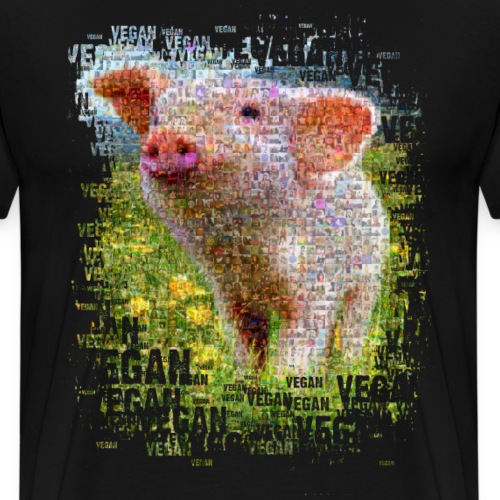 Vegane Erdlinge FB-Gruppenshirt mit Ferkel Viggy - Männer Premium T-Shirt