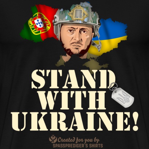 Ukraine Portugal Selenskyj - Männer Premium T-Shirt