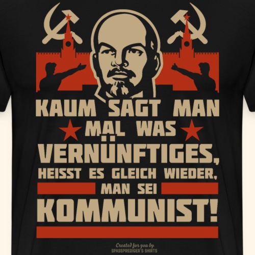 Sprüche T-Shirt Lenin Kommunist - Männer Premium T-Shirt
