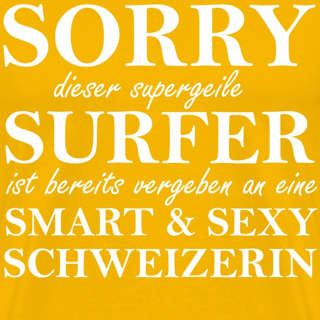 Sorry Supergeile Surfer vergeben an schweizerin