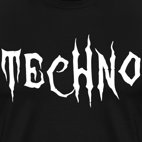 Techno Schriftzug Horror Böse Harder Styles - Männer Premium T-Shirt