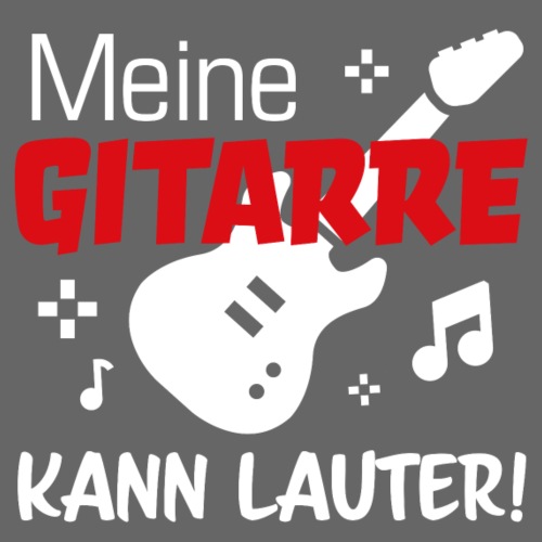 Meine Gitarre kann lauter! (Weiß/Rot) - Männer Premium T-Shirt