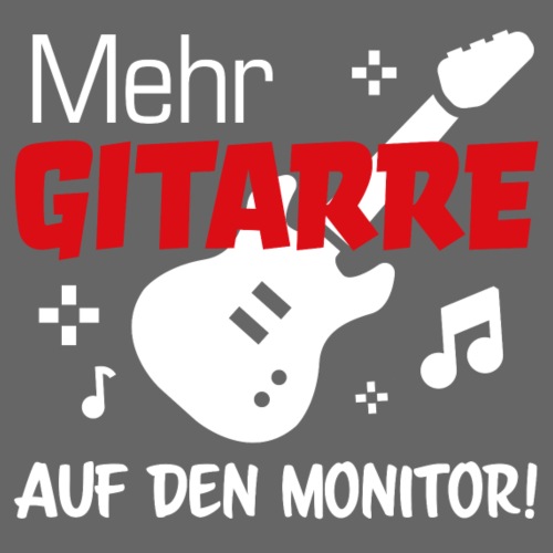 Mehr Gitarre auf den Monitor! (Weiß/Rot) - Männer Premium T-Shirt